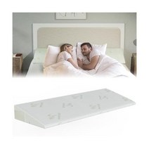 GIVANLEE 수면용 침대 웨지 베개 매트리스 웨지 19 1cm(7 5인치) 부드러운 대나무 커버 양면 보관 가방 헤드보드 퀸용 폼 베개 위산 역류 수술 후 완화 코골이, 대나무._Queen
