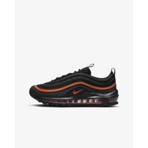나이키 빅키즈 에어맥스 97 SE 블랙 오렌지 울트라 쿠션 물결 프리미엄 초등 운동화 Air Max 97 SE Big Kids