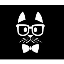 Makarios LLC Hipster Cool cat Cars Trucks Vans Walls 노트북 MKR| 화이트 | 5.5 x 3.75|MKR429111210