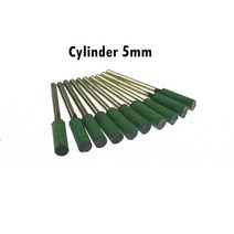연마 도구 숫돌 3mm 샤프트 장착 고무 연마 연삭 헤드 몰드 로터리 전동 공구 10 피스, 16 R 5mm Cylinder