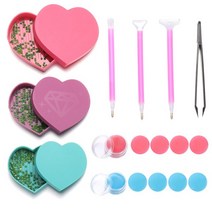 DIY용품 소형정리박스 3/20/25Pcs 하트 모양의 구슬 DIY 아트 공예에 대 한 접착제 클레이 포인트 드릴 펜, 01 20PCS
