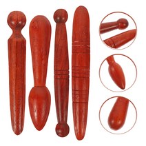 4 Pcs 딥 티슈 펜 바디 나무 반사 요법 스틱 핸드 마사지 기계 작은 도구 편안한 발 지압, 보여진 바와 같이, 하나