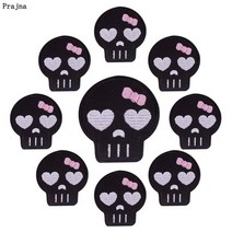 아플리케 패치 와펜 10pcs 의류 스티커에 대 한 패치에 도매 히피 해골 패치 철 의류에 펑크 바이커 수 놓은 패치 applique diy, pe0848ct