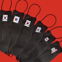 태극기 마스크 10매입 KF94 블랙 인쇄 로고 디자인 전사 프린팅 기업 단체 홍보, 미니태극기(10매)