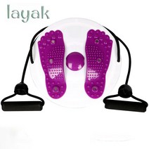 layak 밸런스보드 다이어트운동기구 실내운동기구 여자뱃살빼는운동 발 마사지 자석 다리 슬리밍 당겨 리글 운동기구, 퍼플