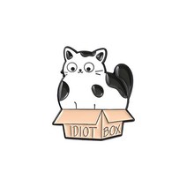 공부 책 뱃지 공부하는 고양이 금속 뱃지