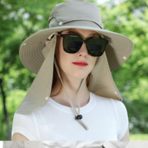 등산 모자 여성용 여행 캠핑 낚시 정글 모자 사파리 모자, 연 그레이