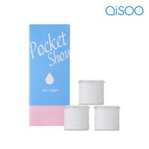 아이수 여행 캠핑샤워기 휴대용샤워기필터 리필 3개 항균, 단품