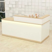 심플 안내데스크 카운터 계산대 테이블 식당 학원 업소용, 조명버전 120x60x100cm
