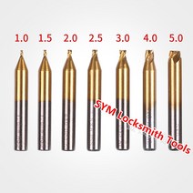 대형절물점 자물쇠 장수는 DEFU 수직 키 절단기 1.0/1.2/1.5/2.0/2.5/3.0/4.0/5.0mm 드릴 용 HSS 엔드 밀링, 07 2 pieces 5.0mm