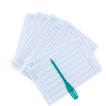 CRESTGOLF 골프 스코어카드 점수기록 아트지 10매/50매/100매 9.8*15.2CM, 10매