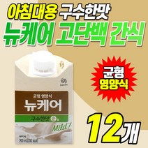 고단백 영양 간식 뉴케어 구수한맛 순 단백질 음료 칼슘 마그네슘 비타민 아침 식사 대용식 부모님 어르신 노인 환자 영양식 유동식 대체식 선물 대상 뉴캐어 프로틴 홈쇼핑 광고, 12개