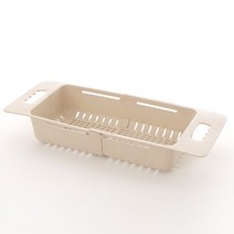개폐식 싱크 배수 랙 스토리지 랙 주방 플라스틱 그릇 젓가락 랙 가정용 야채 스토리지 랙 그릇 랙 워시, Beige