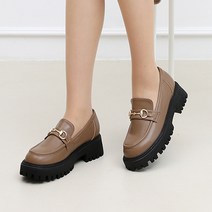 니나스파리 골드체인 5cm 통굽 로퍼