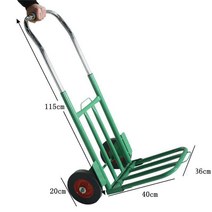 뉴타임즈11/ 핸드카트 접이식 짐수레 리어카 리어카 휴대형 리어카 왕가적용 무거운 짐수레 XZ01 A31, 1개, 02 그린