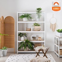 홈던트하우스 시스템선반 1200x400x1800 4단 무볼트 다용도 팬트리 철제 수납장, 화이트