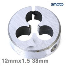 스마토 다이스-SKS 12mmx1.5 38mm (1EA)작업공구 절삭공구 날 절삭 초경 공작 탭 다이스 다이스