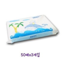 먼지안나는휴대용티슈 여행용 티슈(50매x3개입) 휴대용, 1개
