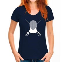 남성 티셔츠 펜싱 마스크 검 여성 티셔츠, 없음, 81.WoMen blue  4XL