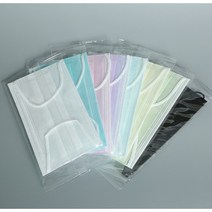 컬러일회용마스크 연노랑 연핑크 연보라 연그린 연블루 스카이블루 3중멜트블로운필터 개별포장 50매입