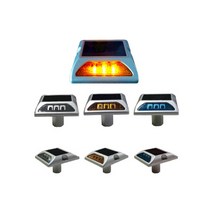 사각 쏠라 LED도로표지병 (황색/백색/청색)양면 / 표지병 지속등 점멸등, 백색