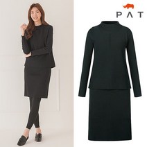 PAT 베스트 레이어드 니트 원피스