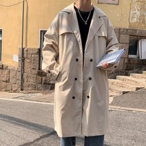 트렌치코트 남 하프 코트 오버핏 코디 트렌치 루즈핏 가디건 체크 아우터