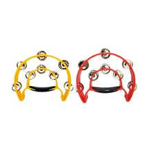 뉴스타 탬버린 32알 레드 옐로우 악기 노래방 템버린 키즈카페 행사용 무대용, 뉴스타탬버린