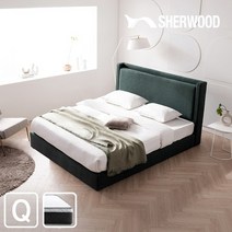 윌마 라샹스 패브릭 침대 세트 Q매트포함, 애쉬브라운