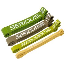 Serious Steel Fitness 104.1cm(41인치) 라텍스 프리 / 보조 풀업 밴드 및 저항 (그린 세트 (밴드 4개)) 663591, Green Set (4-Bands)