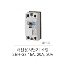 [서울산전주식회사] 산업용 배선용차단기 소형 SBH-32 2P30A 2.5kA 차단기 MCCB 서울산전배선차단기