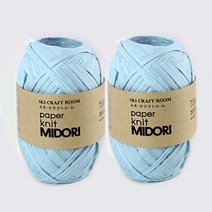 [앵콜스] (10+1) 미도리 종이실 (40g X 2볼) 여름 코바늘 뜨개실, 04 스카이민트