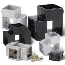 [나사] 각파이프 사각 조인트 브라켓 연결조립, 05_사각파이프 중앙조인트 30 은색 8개, 1개