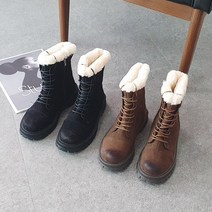 제이슈즈 빈티지 가죽 퍼 워커부츠