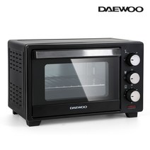 대우 컴팩트한 이중 조리 기능 전기오븐 16리터, 블랙