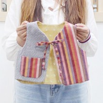 바이핸즈 diy키트 퀼트패키지 소품만들기 - 아기 깨비 양면조끼, 1개
