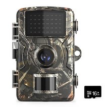 야생카메라 사냥 적외선 초소형 야간 카메라 12mp 1080p 트레일 헌팅 와일드 와일드 감시 23939 tft 나이트 비전 동물 정찰 사진 트랩 트랙, 협동사, 16G SD