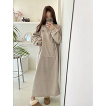 뚜뚜dduddu 후리스원피스 자수원피스 여성롱원피스 커플룩