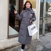 패스타임 겨울 퀼팅 패딩 롱 야상점퍼 웰론 여성 후드 외투
