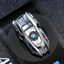 JS automotive BMW 7시리즈 G11 G12 전용 로봇키케이스 홀더 키링 지갑 커버 스마트키 액세서리 튜닝 몰딩용품, BMW구형_실버