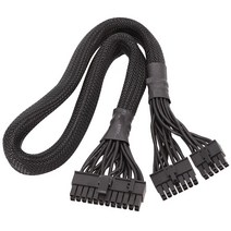 14 + 10pin ~ 24 핀 ATX 전원 공급 장치 케이블 20 + 4 핀 PC PSU 마더 보드 케이블 Corsair AX1500I AX1200I AX860i AX760I, 하나, 검은 색