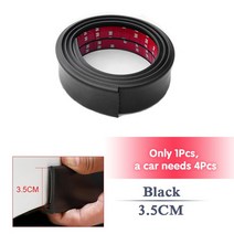 유니버설 자동차 사이드 펜더 플레어 휠 눈썹 m 탄소 섬유 패턴 아치 고무 보호대 머드 가드 새로운 스크래치 방지, Black 3.5cm