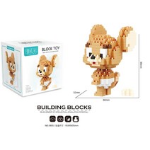 해외직구 1524pcs 클래식 만화 애니메이션 다이아몬드 빌딩 블록 고양이 마우스 톰 모델 제리 미니 마이크로 벽돌, No Box, 38053