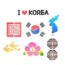 [판박이네1749]우리나라상징 스텐실도안, 1개