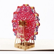 귀여운 인사말 카드 결혼 기념일 발렌타인 데이 인사말 카드에 적합 한 3D 수제 창조적 인 인사말 카드, 하나, 빨간색