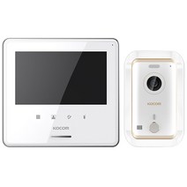 코콤 KCV-S701 세트 7형 4선식 아날로그 비디오폰 주택 빌라 아날로그 경비실 아파트용 화이트 블랙, KCV-S701/KC-R80E 화이트 세트