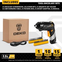 전기자전거 배터리 다이나믹 에어쿠션 데코 DKCS3.6O1 S1/S2/S3 전기 수공구 드라이버 열쇠가없는 척 충전, 02 DKCS3.6O1-S2