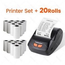 카드 포스기 POs 이지체크 단말기 신화포 무료 앱 SII Loyverse POS 휴대용 열전사 프린터 영수증 인쇄, 12 BK add 20Rolls_01 EU 플러그