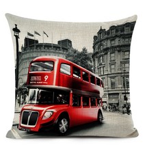 북유럽 소파쿠션 쇼파 침대 패드 의자 인테리어 세련된 버스 세계적으로 유명한 도시 장식, 450mm450mm, 3