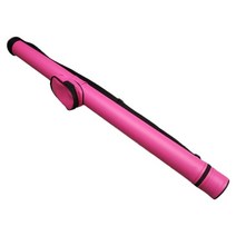 큐가방 큐대가방 큐케이스 당구 타원형 풀 큐 케이스 4 홀 가죽 파우치 홀더 숄더 스트랩 82cm 33 인치 보, 03 Red